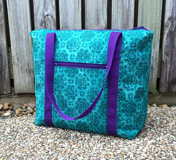 Teal and purple Insulated Lunch Bag - Andrie Designs