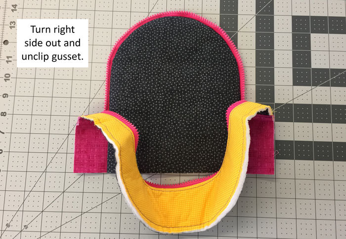 Turn right side out - Adventure Time Backpack - Step 14 - Andrie Designs