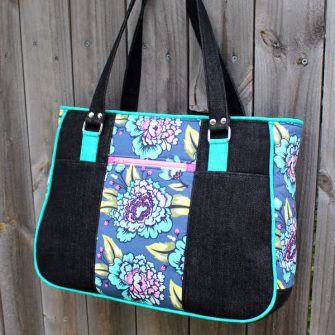 Teal Tula Pink Goin' Uptown Tote - Andrie Designs