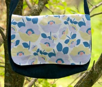 Pastel floral Good-To-Go Messenger Bag - Andrie Designs