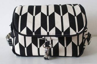Classic black and white Hang About Toiletry Bag - Andrie Designs