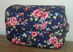 Navy floral Hang About Toiletry Bag - Andrie Designs