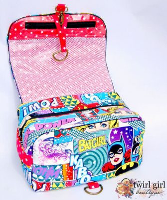 SUPER-themed Hang About Toiletry Bag - Andrie Designs