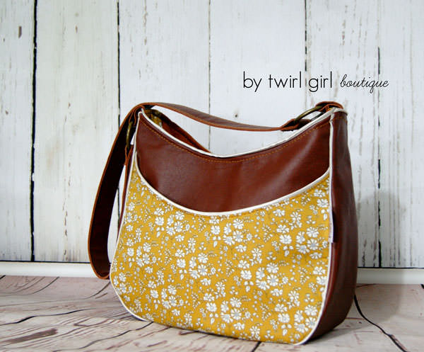 Stunning leather Roll With It Tote - Andrie Designs