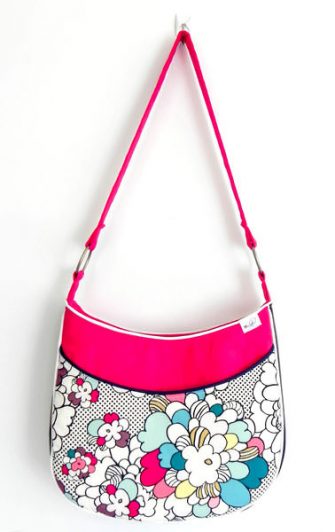 Pretty 'n pink small sized Roll With It Tote - Andrie Designs