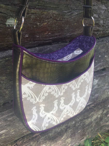 Black, grey and purple Roll With It Tote - Andrie Designs