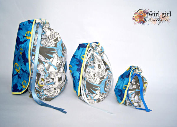 SUPER trio of pouches! Super Drawstring Pouch - Andrie Designs