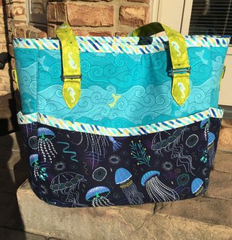 Love this teal and navy Summer Lovin' Beach Tote - Andrie Designs