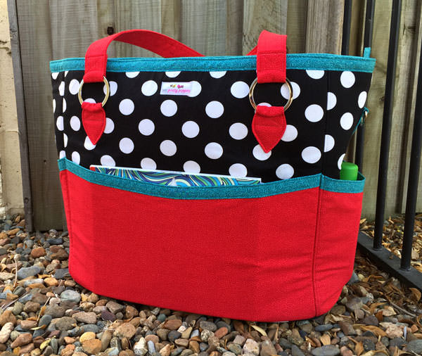Back side of the Summer Lovin' Beach Tote - Andrie Designs