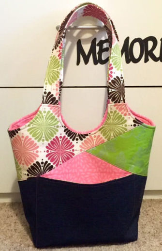 Beautiful lime and pink Stand Up & Tote Notice - Andrie Designs