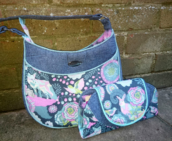 Matching Tula Pink-themed Roll With It Tote and Cleo Everyday Wallet - Andrie Designs