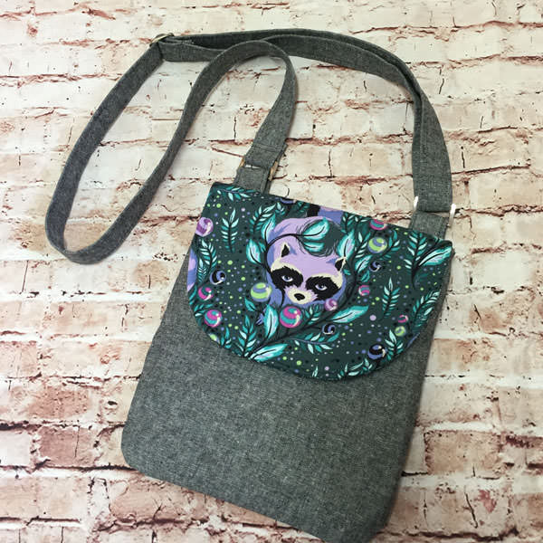 Raccoon - Melisa Jane - Polly Cross Body Pouch - Andrie Designs
