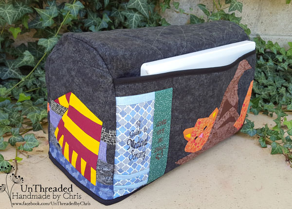 Back view of the Harry Potter-themed Made For Me Sewing Machine Cover - Andrie Designs