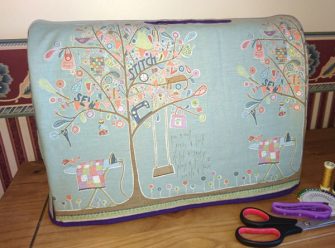 Beautiful sewing-themed Made For Me Sewing Machine Cover - Andrie Designs