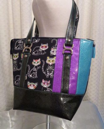 Skele-cat and glitter vinyl! Awesome! Classic Carryall Handbag & Tote - Andrie Designs