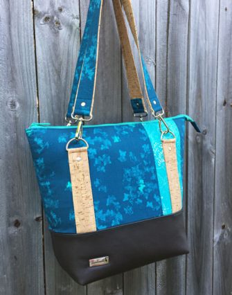 Love my teal, cork and leather Classic Carryall Handbag & Tote - Andrie Designs
