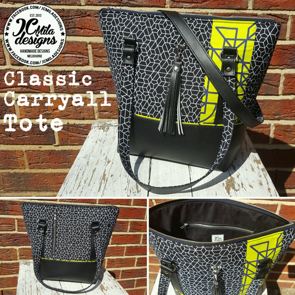 Love the pop of yellow on this Classic Carryall Handbag & Tote - Andrie Designs
