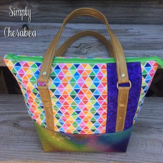 When rainbows meet geometric design! Classic Carryall Handbag & Tote - Andrie Designs