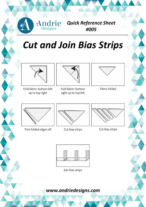 Andrie Designs - Cut and Join Bias Strips Tutorial