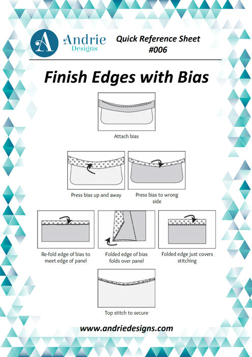 Andrie Designs - Finish Edges with Bias Tutorial