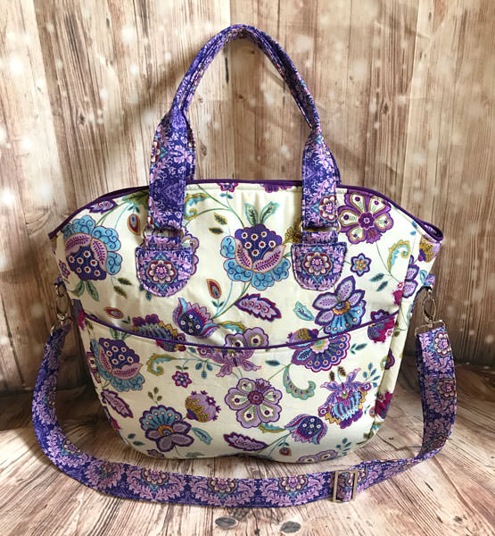 Beautiful purple floral Creative's Tote - Andrie Designs