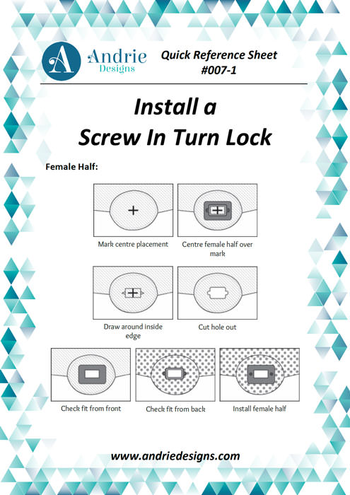 Andrie Designs - Install a Screw In Turn Lock Tutorial
