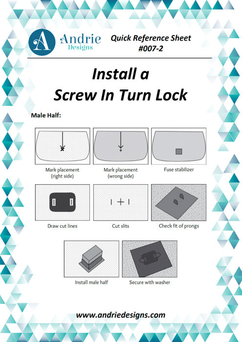 Andrie Designs - Install a Screw In Turn Lock Tutorial