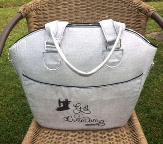 Classic grey with a touch of embroidery! Creative's Tote - Andrie Designs