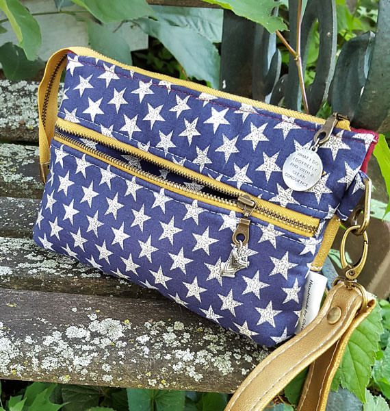 Back of the Wonder Woman Gather Me Up Clutch - Andrie Designs