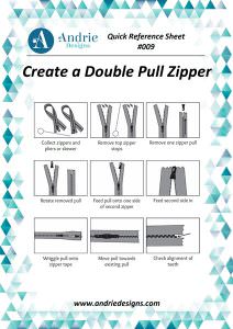 Andrie Designs - Create a Double Pull Zipper