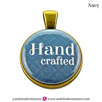 Navy on Antique Brass - Andrie Adornments