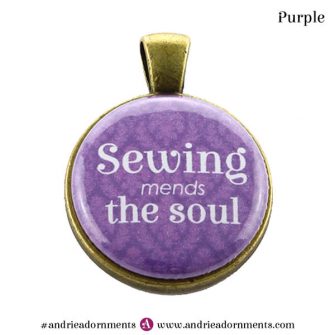 Purple on Antique Brass - Andrie Adornments
