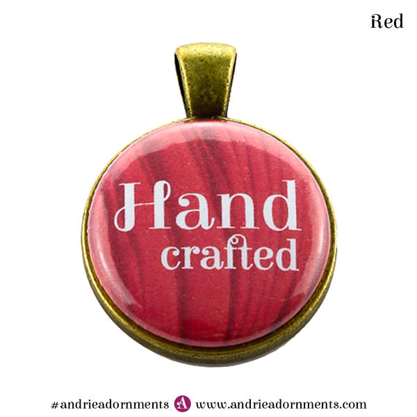 Red on Antique Brass - Andrie Adornments