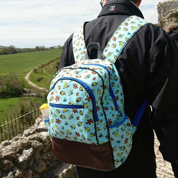 When nature and blue tones meet... Adventure Time Backpack - Andrie Designs