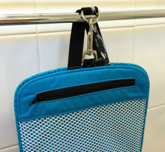 Hang over a towel rail! Hang About Toiletry Bag - Andrie Designs