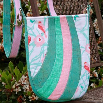 Darling pink and green Mini Shades Pouch - Andrie Designs