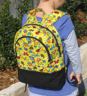 How bright and sunny is this Adventure Time Backpack?! - Andrie Designs