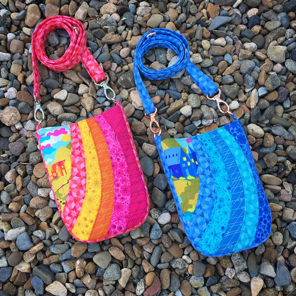 'Warm' and 'Cool' Alison Glass Diving Board Mini Shades Pouches - Andrie Designs