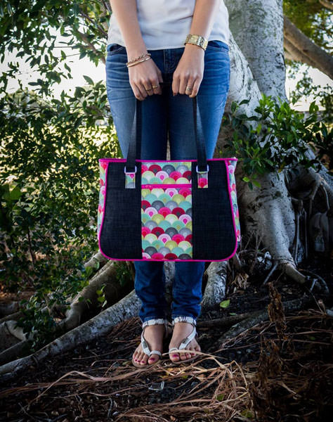 Curvy Tula Pink Goin' Uptown Tote - Andrie Designs