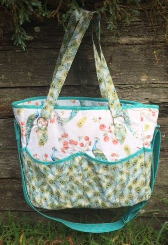 Teal and peacocks Summer Lovin' Beach Tote - Andrie Designs