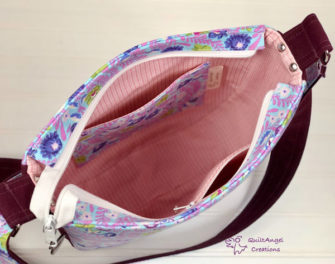 Inside the floral and embroidered Summertime Sling - Andrie Designs