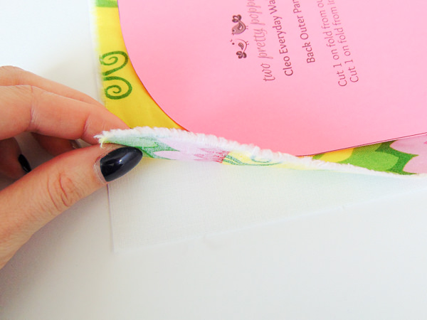 Cut fabric and interfacing together - Tips for Better Bag Making - Andrie Designs