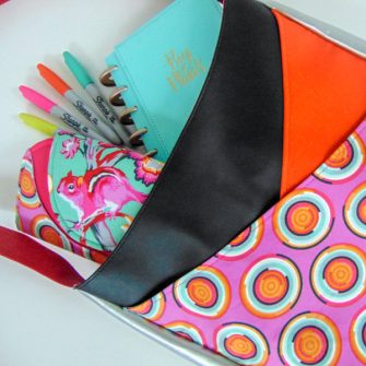 Carry books, your wallet and so much more in this bright and funky S & S Tote - Andrie Designs