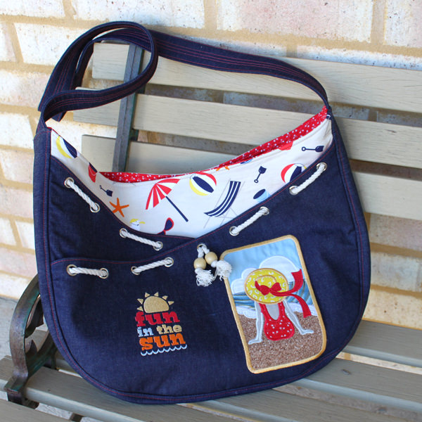Slouchy beach tote shot - S & S Tote - Andrie Designs