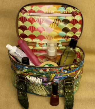 The Frogs are loaded up! Bree's Box Toiletry Caddy - Andrie Designs