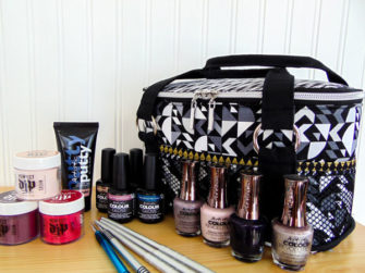 The black and gold Bree's Box Toiletry Caddy works perfectly as a nail polish caddy! - Andrie Designs