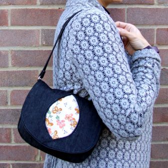 Floral and denim for this Peekaboo Purse - Andrie Designs