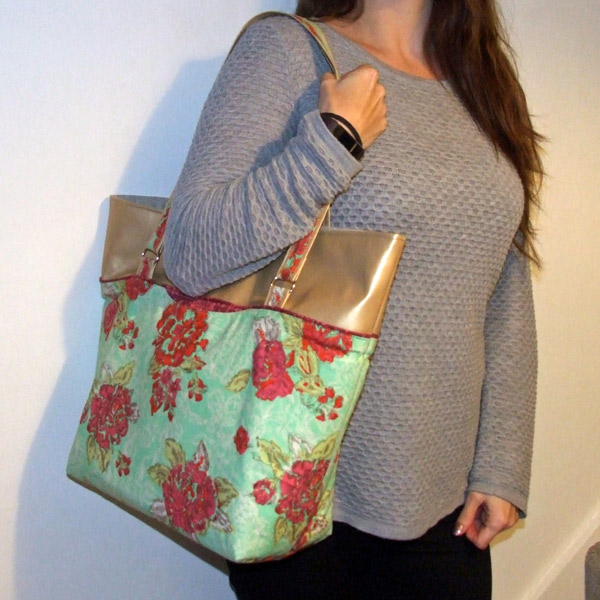 Classic Market Tote sits beautifully on your shoulder - Andrie Designs