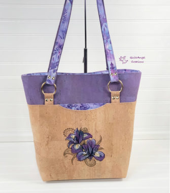 Lavender and cork for this Classic Market Tote - Andrie Designs
