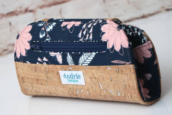 Back view of the Blush Cleo Everyday Wallet - Andrie Designs